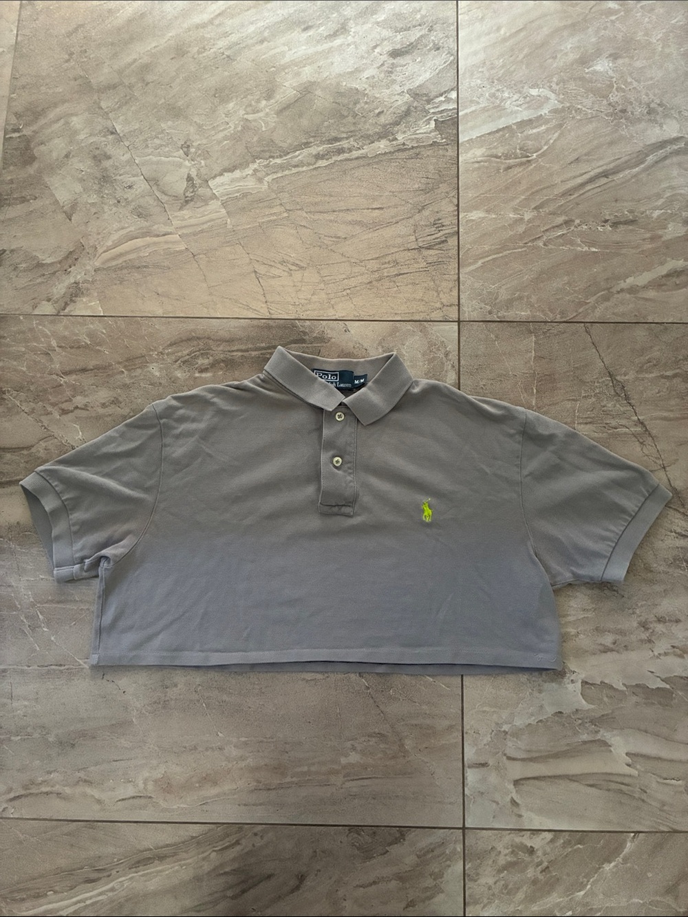 Gray Ralph Lauren Cropped Polo